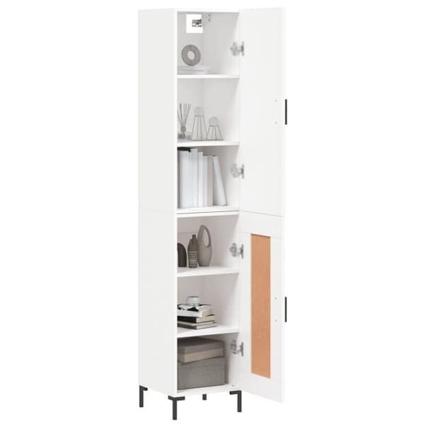 vidaXL Högskåp vit 34,5x34x180 cm konstruerat trä