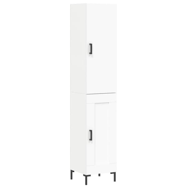 vidaXL Högskåp vit 34,5x34x180 cm konstruerat trä