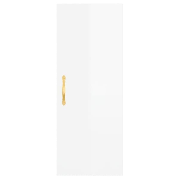 vidaXL skab 34,5x34x180 cm konstrueret træ hvid højglans
