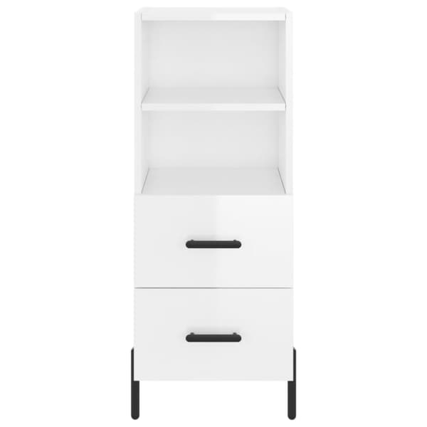 vidaXL skab 34,5x34x180 cm konstrueret træ hvid højglans
