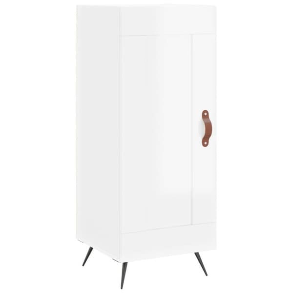 vidaXL skab 34,5x34x180 cm konstrueret træ hvid højglans
