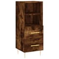 Miniatyrbilde 4 av 11: vidaXL Highboard røkt eik 34,5x34x180 cm konstruert tre
