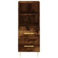 Miniatyrbilde 5 av 11: vidaXL Highboard røkt eik 34,5x34x180 cm konstruert tre