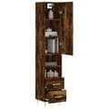 Miniatyrbilde 2 av 11: vidaXL Highboard røkt eik 34,5x34x180 cm konstruert tre