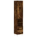 Miniatyrbilde 1 av 11: vidaXL Highboard røkt eik 34,5x34x180 cm konstruert tre
