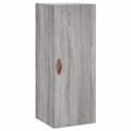 Miniatyrbilde 4 av 11: vidaXL Highboard grå sonoma 34,5x34x180 cm konstruert tre