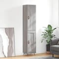 Miniatyrbilde 11 av 11: vidaXL Highboard grå sonoma 34,5x34x180 cm konstruert tre