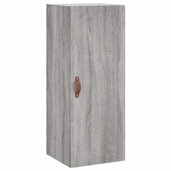 vidaXL højskab 34,5x34x180 cm konstrueret træ grå sonoma-eg