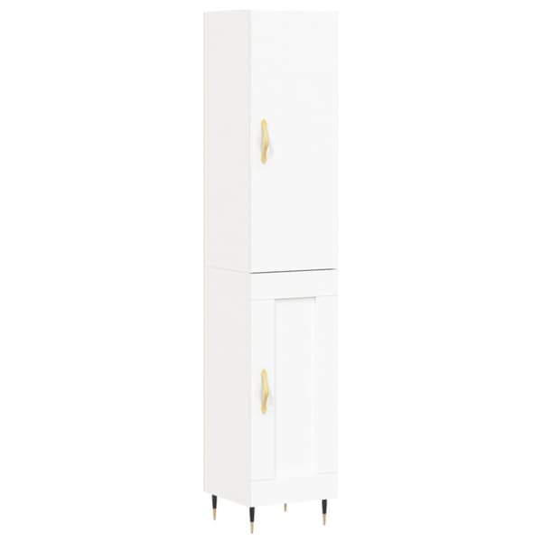 vidaXL skab 34,5x34x180 cm konstrueret træ hvid