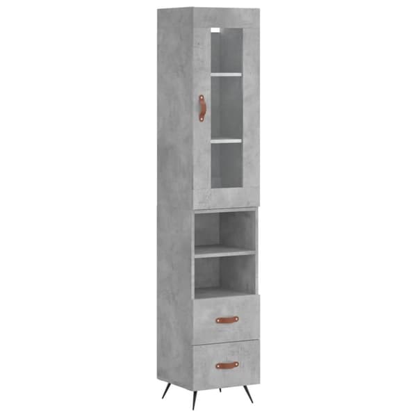 vidaXL skab 34,5x34x180 cm konstrueret træ betongrå