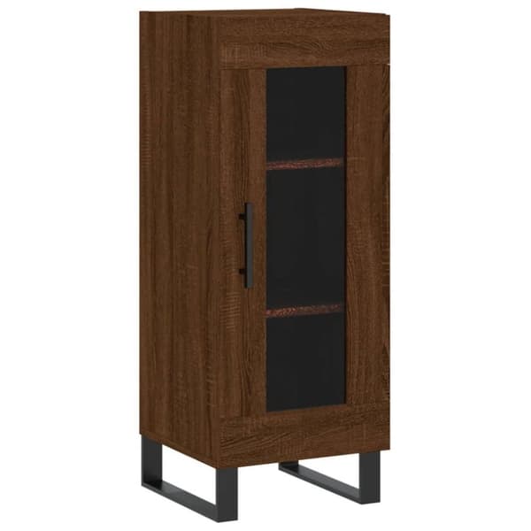vidaXL skab 34,5x34x180 cm konstrueret træ brun egetræsfarve