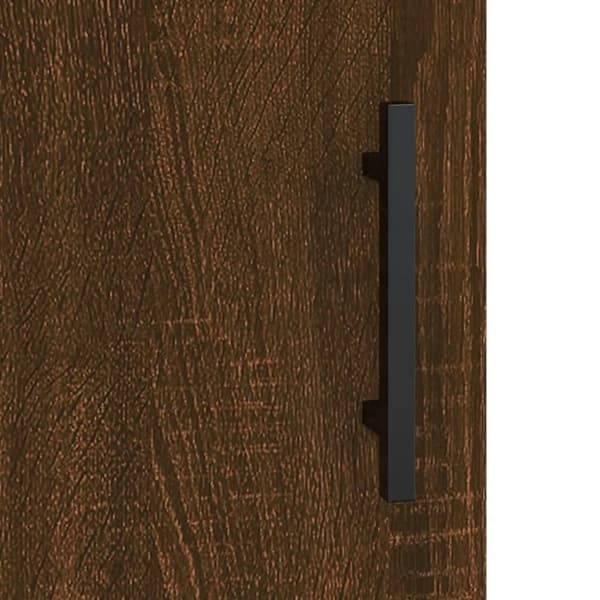 vidaXL skab 34,5x34x180 cm konstrueret træ brun egetræsfarve
