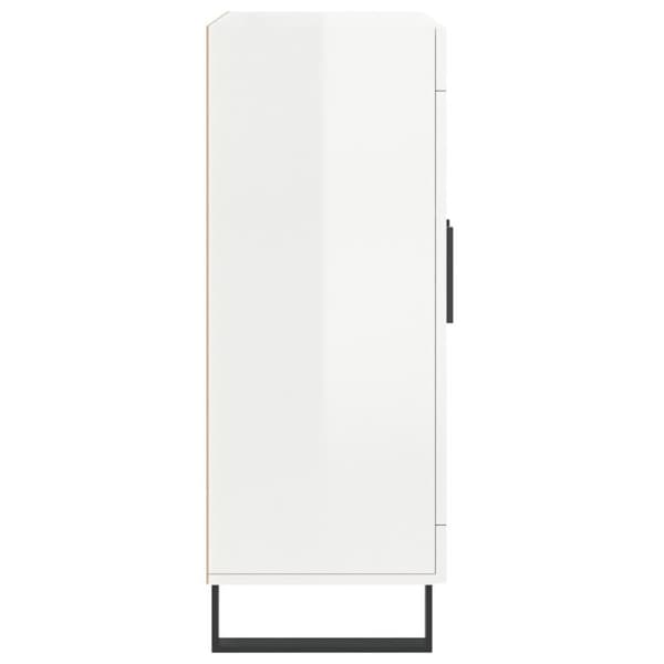 vidaXL skænk 69,5x34x90 cm konstrueret træ hvid højglans