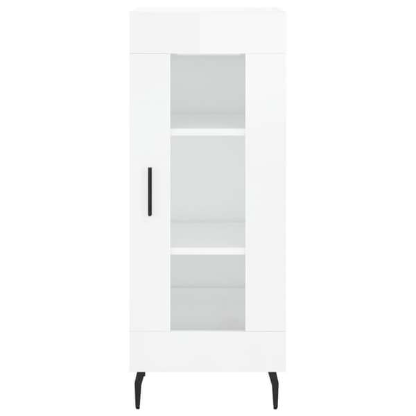 vidaXL skab 34,5x34x180 cm konstrueret træ hvid højglans