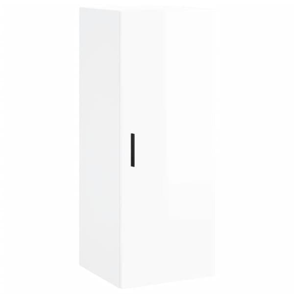 vidaXL skab 34,5x34x180 cm konstrueret træ hvid højglans