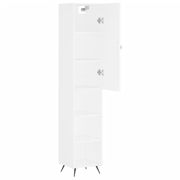 vidaXL Highboard hvit 34,5x34x180 cm konstruert tre