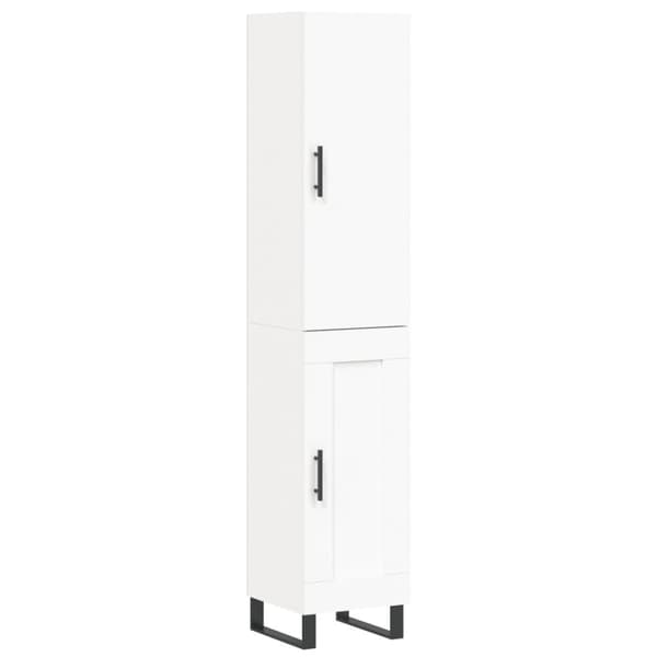 vidaXL Highboard hvit 34,5x34x180 cm konstruert tre