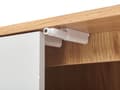 Miniatyrbillede 8 af 11: Skænk i hvidt og lyst træ MDF Spånplade Træfinér 2 låger med hylder Skandinavisk opbevaringsløsning til soveværelset