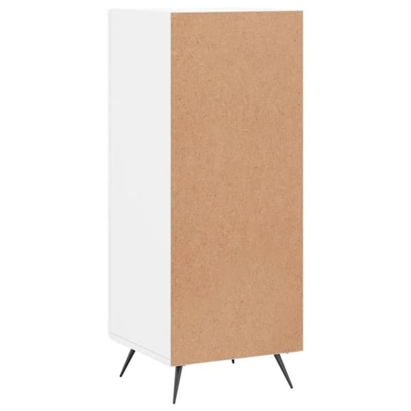 vidaXL skænk 34,5x34x90 cm konstrueret træ hvid højglans