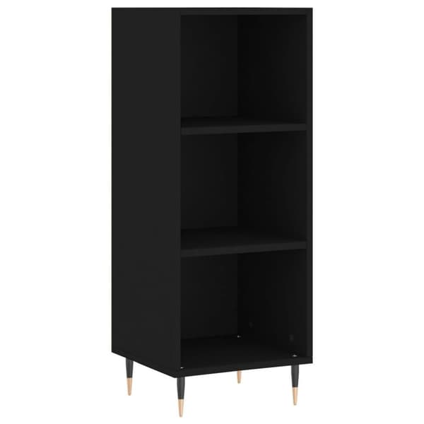 vidaXL Kaappi musta 34,5x34x180 cm tekninen puu
