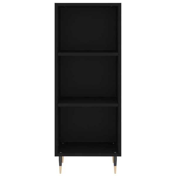 vidaXL Kaappi musta 34,5x34x180 cm tekninen puu