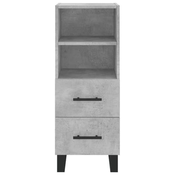 vidaXL Highboard betonggrå 34,5x34x180 cm konstruert tre