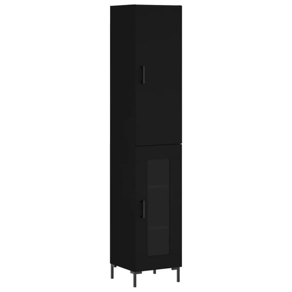 vidaXL skab 34,5x34x180 cm konstrueret træ sort