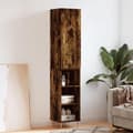 Miniatyrbilde 11 av 11: vidaXL Highboard røkt eik 34,5x34x180 cm konstruert tre