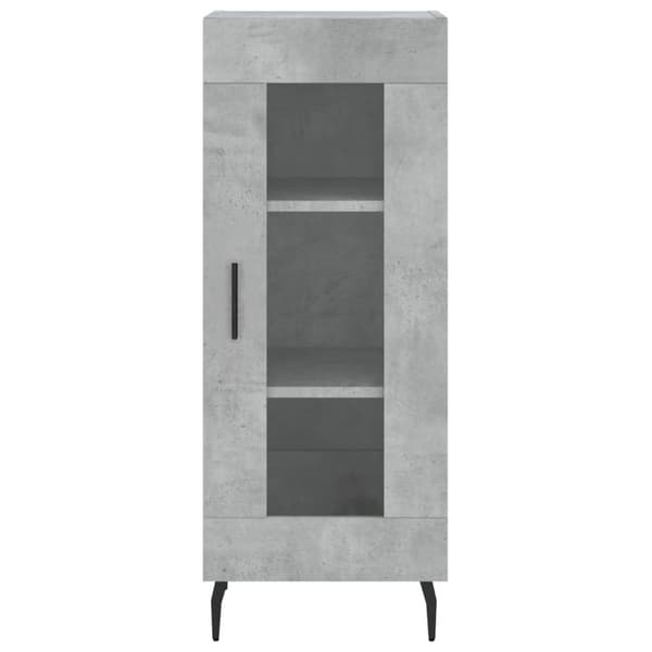 vidaXL Högskåp betonggrå 34,5x34x180 cm konstruerat trä