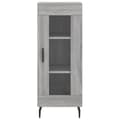 Miniatyrbilde 5 av 11: vidaXL Highboard grå sonoma 34,5x34x180 cm konstruert tre
