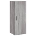 Miniatyrbilde 6 av 11: vidaXL Highboard grå sonoma 34,5x34x180 cm konstruert tre