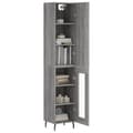 Miniatyrbilde 2 av 11: vidaXL Highboard grå sonoma 34,5x34x180 cm konstruert tre