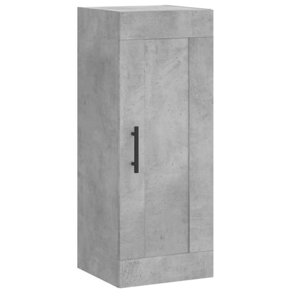 vidaXL Kaappi betoninharmaa 34,5x34x180 cm tekninen puu