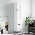 Miniatyrbilde 11 av 11: vidaXL Highboard høyglans hvit 34,5x34x180 cm konstruert tre
