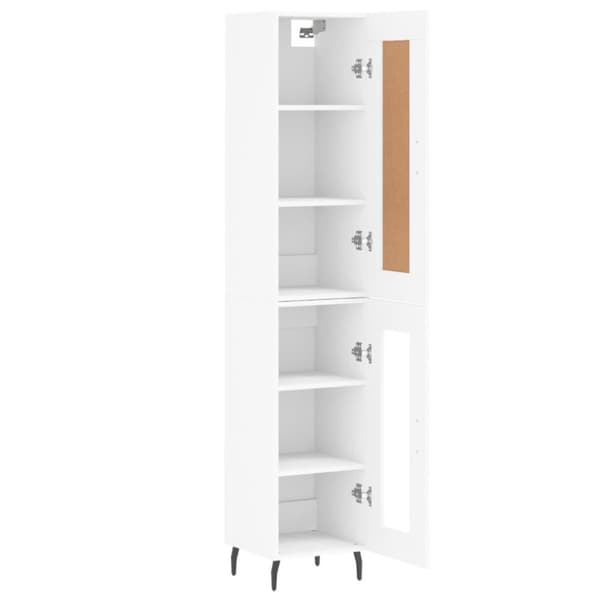 vidaXL Högskåp vit 34,5x34x180 cm konstruerat trä