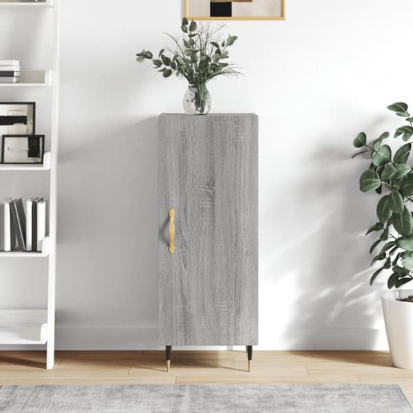 vidaXL skænk 34,5x34x90 cm konstrueret træ grå sonoma-eg