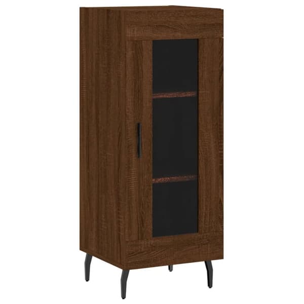 vidaXL skab 34,5x34x180 cm konstrueret træ brun egetræsfarve
