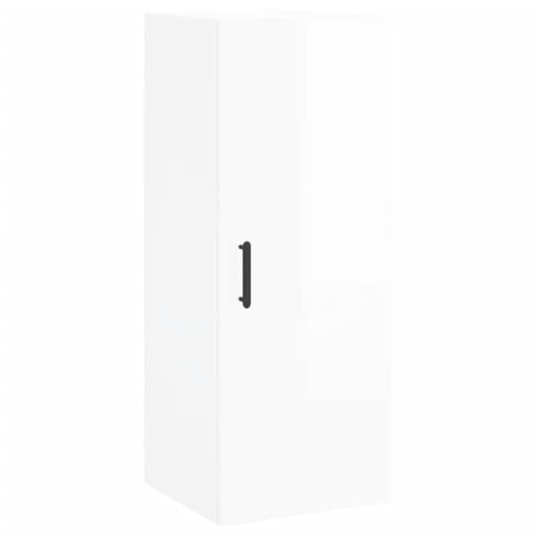 vidaXL skab 34,5x34x180 cm konstrueret træ hvid højglans