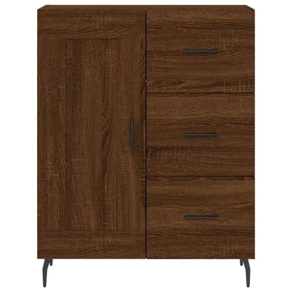 vidaXL højskab 69,5x34x180 cm konstrueret træ brun egetræsfarve