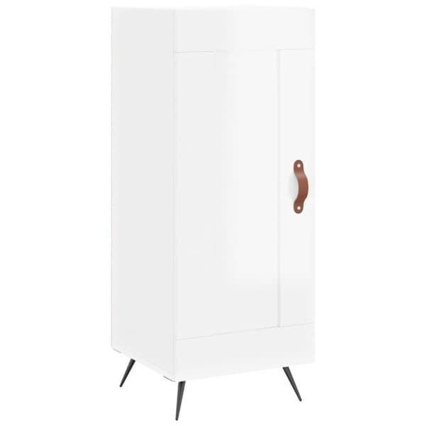 vidaXL skab 34,5x34x180 cm konstrueret træ hvid højglans
