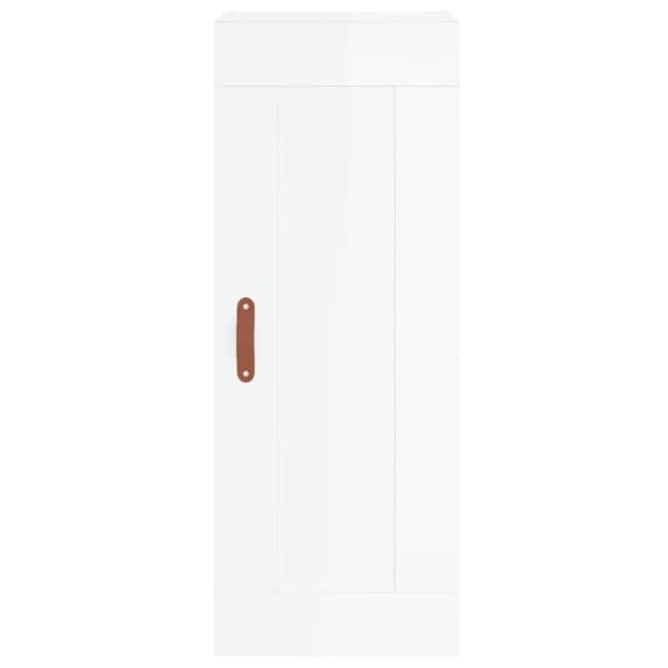 vidaXL skab 34,5x34x180 cm konstrueret træ hvid højglans