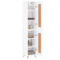 Miniatyrbillede 2 af 11: vidaXL skab 34,5x34x180 cm konstrueret træ hvid højglans