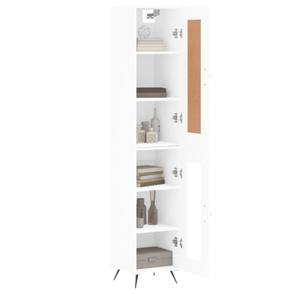 vidaXL Högskåp vit 34,5x34x180 cm konstruerat trä