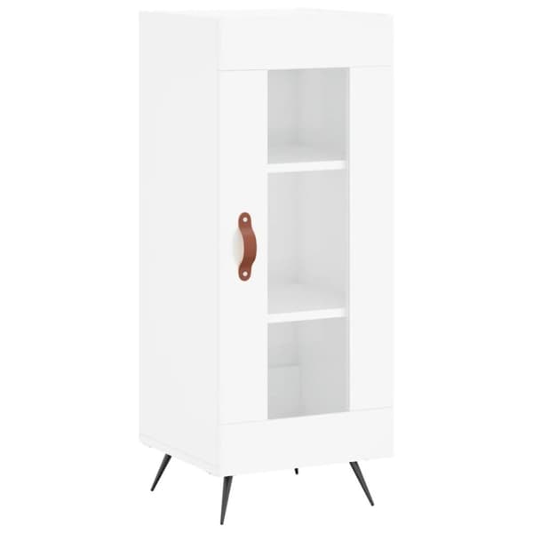 vidaXL skab 34,5x34x180 cm konstrueret træ hvid højglans