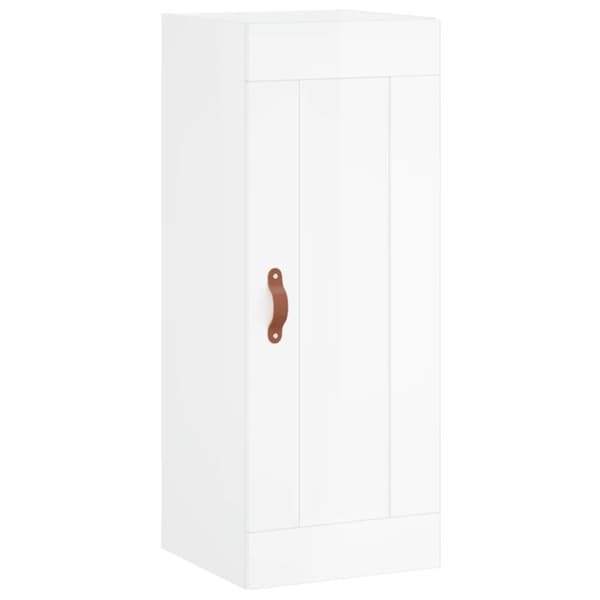 vidaXL skab 34,5x34x180 cm konstrueret træ hvid højglans