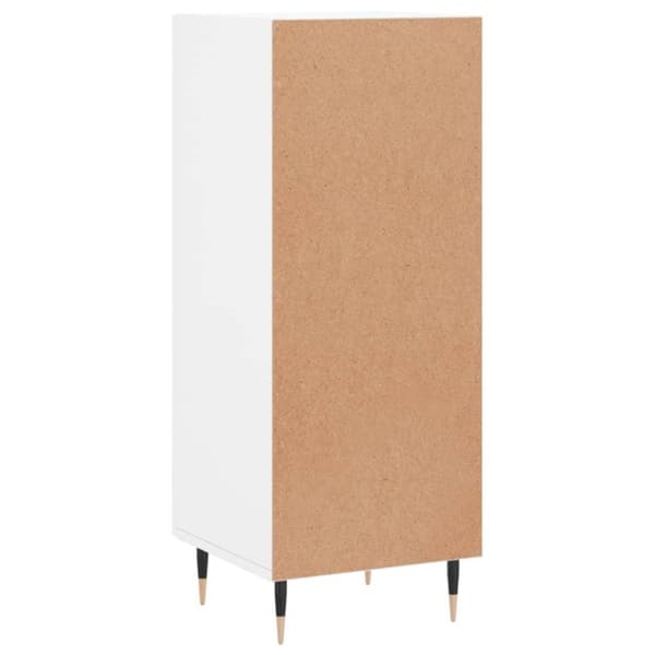 vidaXL Skjenk høyglans hvit 34,5x34x90 cm konstruert tre