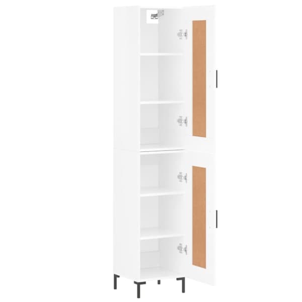 vidaXL skab 34,5x34x180 cm konstrueret træ hvid højglans