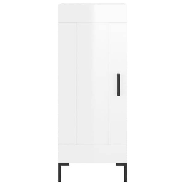 vidaXL skab 34,5x34x180 cm konstrueret træ hvid højglans