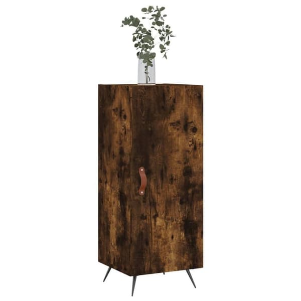 vidaXL Skänk rökfärgad ek 34,5x34x90 cm konstruerat trä