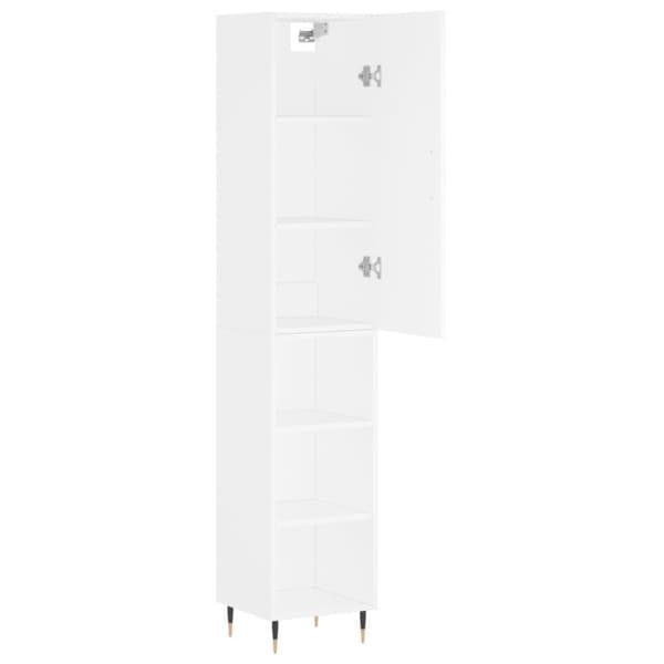 vidaXL skab 34,5x34x180 cm konstrueret træ hvid